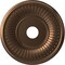 Ekena Millwork Berkshire PVC Medallion (Canopies up to 8 3/8"), 19"OD x 3 1/2"ID x 1"P, Metallic Antique Brass CMP19BECAB - alternate 1